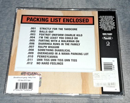 Продам Лицензионный СД Bloodhound Gang - Hefty Fine
Состояние диск/полиграфия V. . фото 3