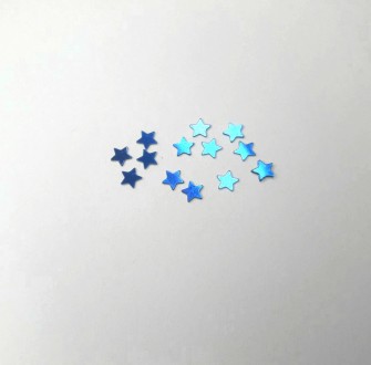 Металлизированные пайетки для ногтей "Синие звездочки".
Размер баночк. . фото 3