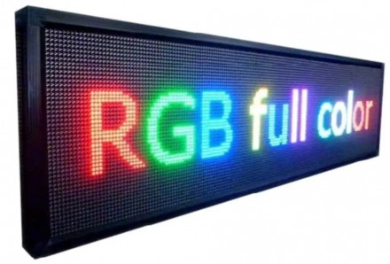 
Рухомий рядок RGB 135*23 см, табло для реклами, Світлодіодна вивіска,
Бігаючий . . фото 9