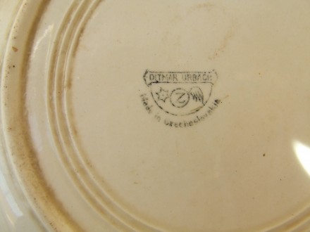 Фарфор тарелка настенная. . размер В,Ш, диам. 23 глубина 6 см. Чехословакия 1960. . фото 3