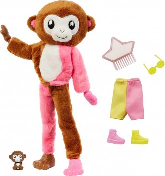 Лялька Барбі Сюрприз Джунглі у костюмі Мавпи Barbie Reveal Doll with Monkey
 
Ля. . фото 4