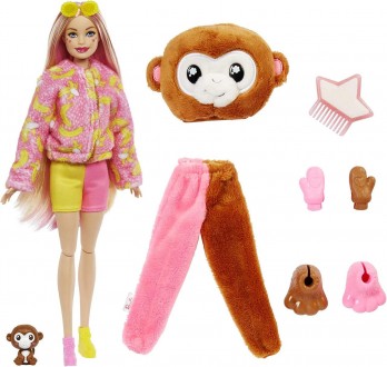 Лялька Барбі Сюрприз Джунглі у костюмі Мавпи Barbie Reveal Doll with Monkey
 
Ля. . фото 5