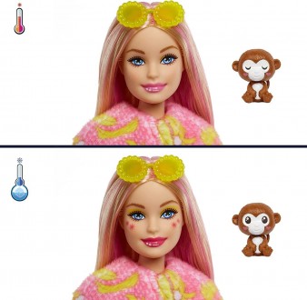 Лялька Барбі Сюрприз Джунглі у костюмі Мавпи Barbie Reveal Doll with Monkey
 
Ля. . фото 6