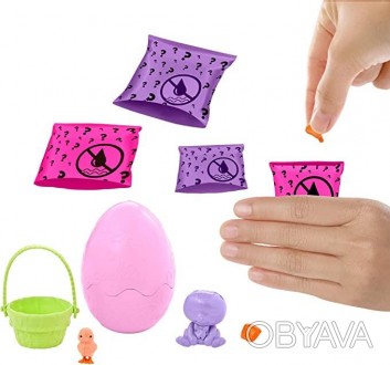 Цветное перевоплощение питомцы Барби в пасхальном яйце Barbie Color Reveal Pet S. . фото 1