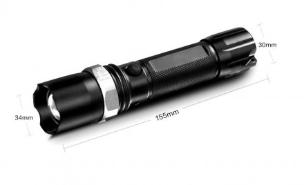 Невеликий, дуже зручний акумуляторний ліхтарик X-BALOG BL-T8626-XPE алюміній (ді. . фото 3