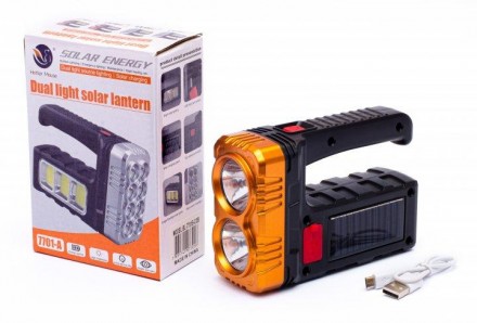 Акумуляторний ліхтарик Dual Light Solar Lantern 7701-B - практичний і багатофунк. . фото 7