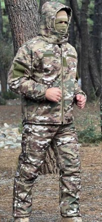 Тактичний костюм мультикам зимовий softshell, костюм мультикам тактичний військо. . фото 4