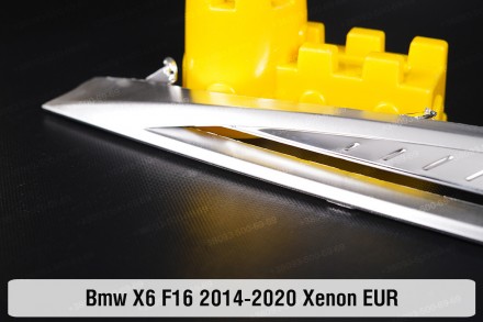 Хромированная декоративная маска верхняя BMW X6 F16 Xenon (2014-2020) II поколен. . фото 4