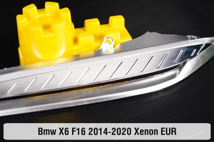 Хромированная декоративная маска верхняя BMW X6 F16 Xenon (2014-2020) II поколен. . фото 6