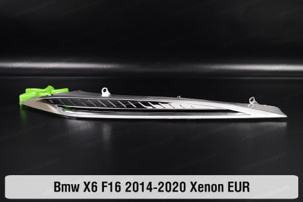 Хромированная декоративная маска верхняя BMW X6 F16 Xenon (2014-2020) II поколен. . фото 2