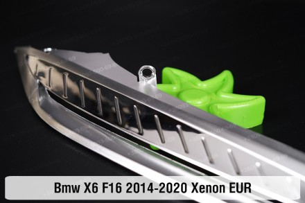 Хромированная декоративная маска верхняя BMW X6 F16 Xenon (2014-2020) II поколен. . фото 4