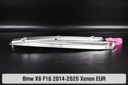 Хромированная декоративная маска под световод BMW X6 F16 Xenon (2014-2020) II по. . фото 2
