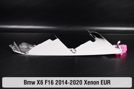 Хромированная декоративная маска под световод BMW X6 F16 Xenon (2014-2020) II по. . фото 3