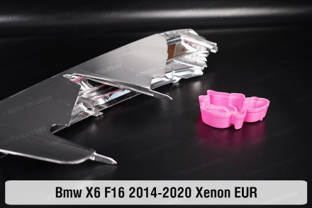 Хромированная декоративная маска под световод BMW X6 F16 Xenon (2014-2020) II по. . фото 5