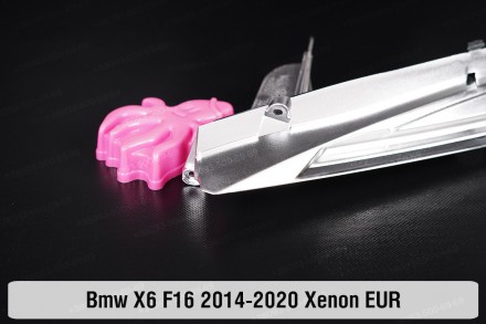 Хромированная декоративная маска под световод BMW X6 F16 Xenon (2014-2020) II по. . фото 4