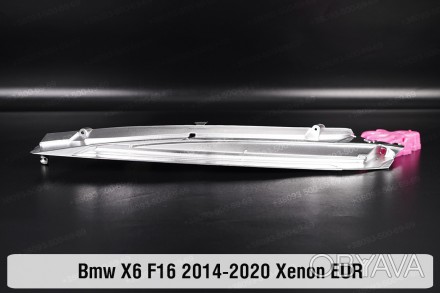 Хромированная декоративная маска под световод BMW X6 F16 Xenon (2014-2020) II по. . фото 1