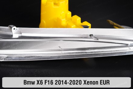 Хромированная декоративная маска под световод BMW X6 F16 Xenon (2014-2020) II по. . фото 4