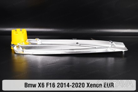 Хромированная декоративная маска под световод BMW X6 F16 Xenon (2014-2020) II по. . фото 1
