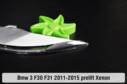 Хромована декоративна маска верхня BMW 3 F30 F31 Xenon (2011-2015) VI покоління . . фото 4