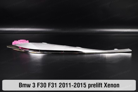 Хромована декоративна маска верхня BMW 3 F30 F31 Xenon (2011-2015) VI покоління . . фото 2