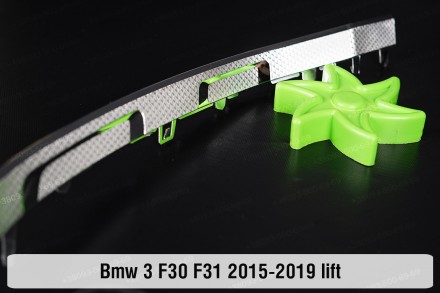 
Хромированная декоративная маска нижняя BMW 3 F30 F31 LED (2015-2019) VI поколе. . фото 6