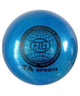 Мяч для художественной гимнастики диаметр 19см. Цвет синий с блестками.
Блестящи. . фото 5