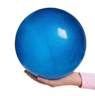 Мяч для художественной гимнастики диаметр 19см. Цвет синий с блестками.
Блестящи. . фото 3
