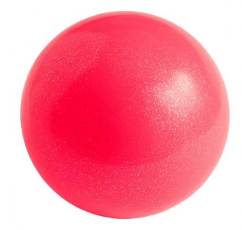 Блестящий мяч для художественной гимнастики диаметр 15см цвет красный с блесткам. . фото 6