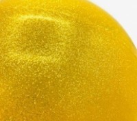 Блискучий м'яч для художньої гімнастики діаметр 15 см колір жовтий із блискіткам. . фото 4