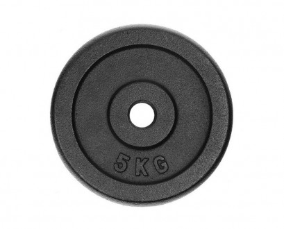Стальной диск для гантелей и штанги вес 5 кг. Посадочный диаметр 25 мм. 
Металли. . фото 2