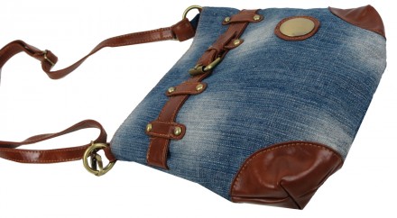 Джинсовая сумка на ремне через плечо Fashion jeans bag голубая Jeans8081 blue
Оп. . фото 10