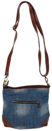 Джинсовая сумка на ремне через плечо Fashion jeans bag голубая Jeans8081 blue
Оп. . фото 6