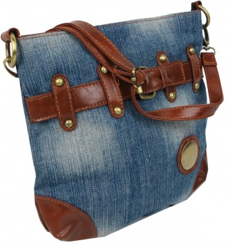 Джинсовая сумка на ремне через плечо Fashion jeans bag голубая Jeans8081 blue
Оп. . фото 4