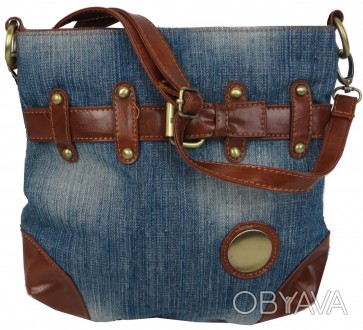 Джинсовая сумка на ремне через плечо Fashion jeans bag голубая Jeans8081 blue
Оп. . фото 1