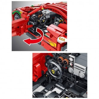 Конструктор 023002 Феррарі Спорткар Ferrari 458 Italia
Кількість деталей - 1328;. . фото 4