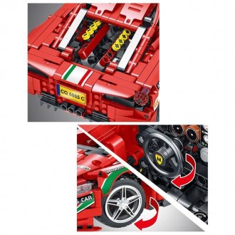Конструктор 023002 Феррарі Спорткар Ferrari 458 Italia
Кількість деталей - 1328;. . фото 6