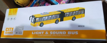 Автобус іграшковий міський 913 світло, звук, інерція
​Модель виконана в масштабі. . фото 3