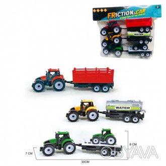 Трактор іграшка із причепом 3 штуки 6693 10
Розмір трактора - 30х8х7 см.
https:/. . фото 1