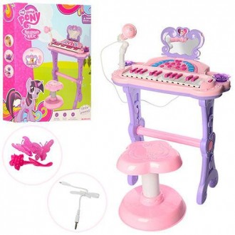 Синтезатор піаніно зі стільчиком та мікрофоном 901 613 My Little Pony
Особливост. . фото 3