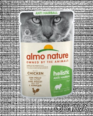 Almo Nature (Альмо Натюр) Holistic Anti Hairball Cat Chicken - Влажный корм с ку. . фото 1