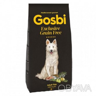 Gosbi Exclusive Grain Free Adult Fish Medium – беззерновой холистик корм с рыбой. . фото 1