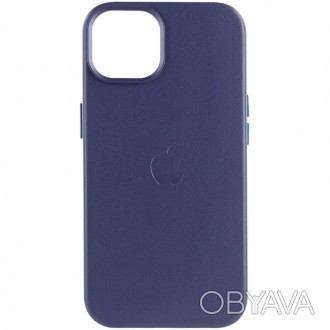 
Чохол із штучної шкіри Leather Case with MagSafe для Apple iPhone 14 (6.1') (Фі. . фото 1