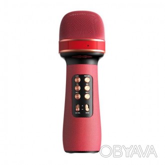 Караоке-микрофон с изменителем голоса Bluetooth-микрофон позволяет легко набират. . фото 1