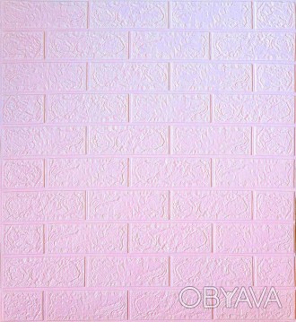  3D панели самоклейки под розовый кирпич позволят Вам сделать ремонт в помещении. . фото 1