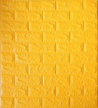 3D панели самоклейки желтый кирпич позволят Вам сделать ремонт в помещении само. . фото 2