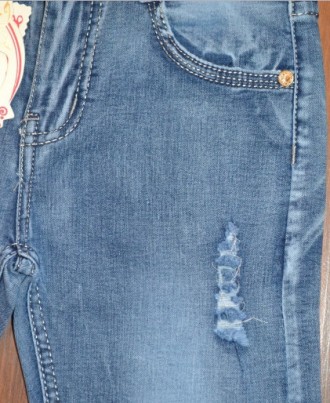 
Весенние светлые стрейчевые джинсы РВАНКИ,для девочек подростков,оригинальная . . фото 3