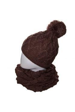 Очень теплый зимний комплект в который входят вязаные шапка и шарф-хомут, выполн. . фото 5