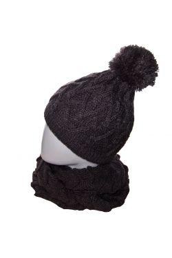 Очень теплый зимний комплект в который входят вязаные шапка и шарф-хомут, выполн. . фото 4