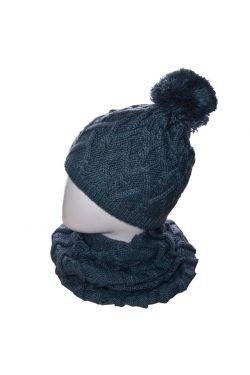 Очень теплый зимний комплект в который входят вязаные шапка и шарф-хомут, выполн. . фото 6