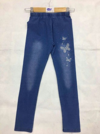 
Леггинсы под джинс для девочек от фирмы F&D. Верх - резинка, модель украшена ба. . фото 2